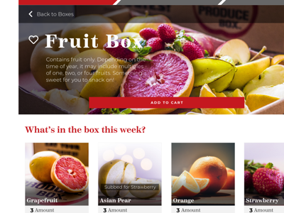 Produce Box UI Design