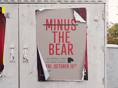 Gig Poster advertising flyer geometric gig graphic design minimal minus the bear poster typography