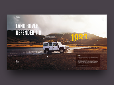 Land Rover Defender 110 car design land rover lanscape travel ui ux web website