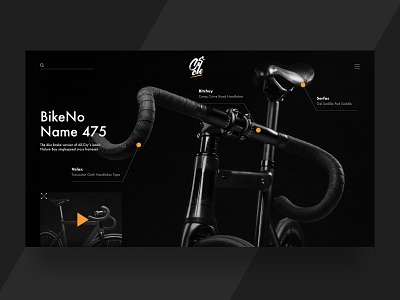 Black Bike bike black dark design e-comerce main player screen ui ux web website
