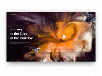 Journey of the Edge of the Universe abstact design national geographic space spaceman ui universe web website