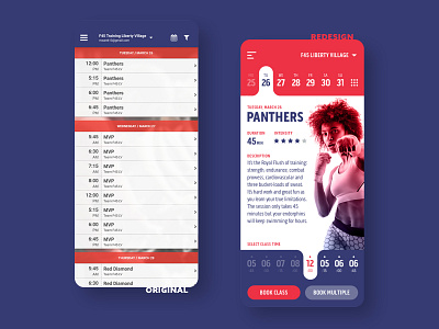 Mobile Fitness App - Book Class Screen Redesign app booking design fitness ios minimalist mobile ui ux