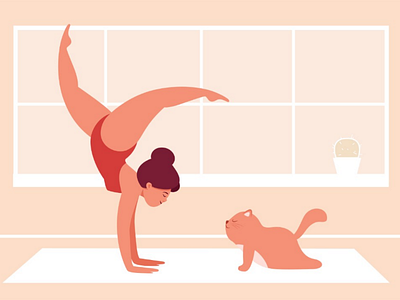 Yoga Cat By Yulia Ivashchuk On Dribbble