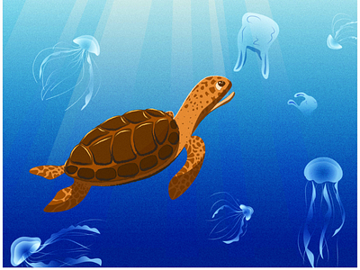 Water pollution. Turtle. Vector Illustration adobe art ecology environment illustration illustrator life ocean plastic pollution problems sea turtle vector water