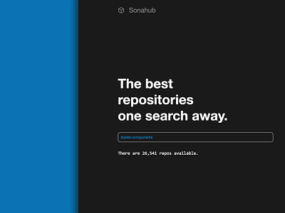 Sonahub Dark Mode card dark mode design desktop github search star ui