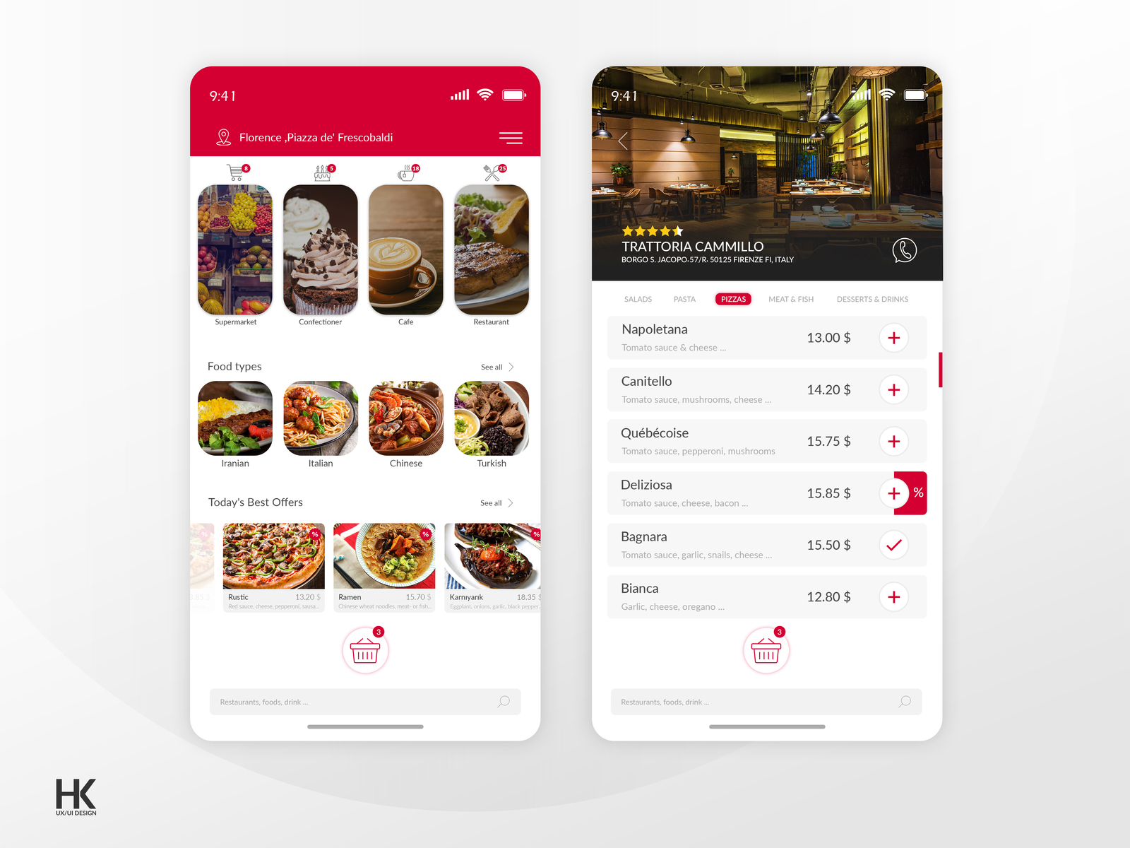 Food Delivery App by Hossein Karimi on Dribbble