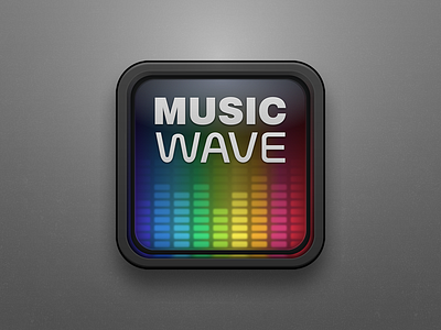 Music Wave iOS Icon icon ios ipad iphone music radio rainbow