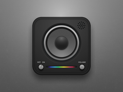 Music Wave iOS Icon (Speaker) icon ios ipad iphone music radio rainbow speaker
