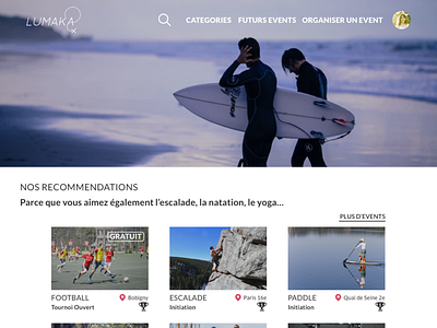 Homepage Customized branding design desktop event sketch sport ui web