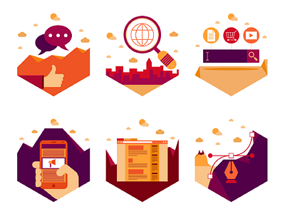 Iconography for marketing agency adobe illustrator graphic design iconography marketing icons