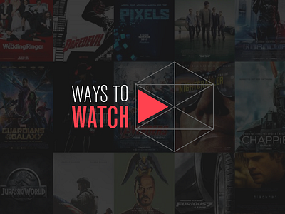 Ways to Watch - Logo design entertainment logo design mobile app streaming