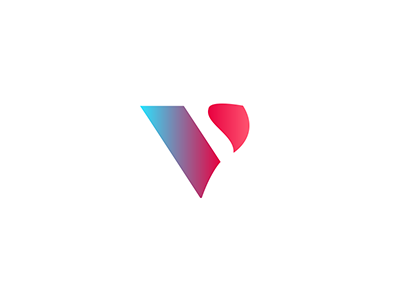 V for Viditrax brand identity logo