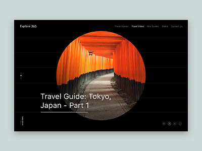 Explore365 - Travel blog black and white blog content bootstrap grid layout clean web design dark color scheme design screen minimal traveling blog minimal website design simple clean interface ui ux user experience visual design