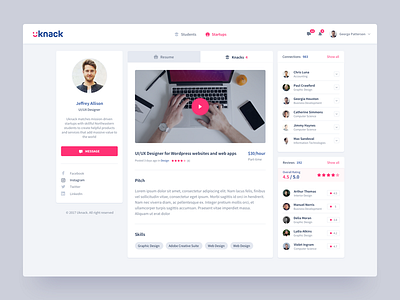 Uknack Jobs Platform Profile Page