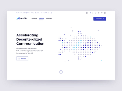 Marlin.pro - hero animation analytics dashboard animation animation web design blockchain website bootstrap layout cryptocurrency crypto decentralized network minimal clean design network product design ui ux user interface design web design
