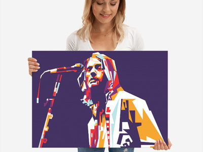 Kurt Cobain cobain illustration kurt kurt cobain legend music nirvana pop art portait poster art rock