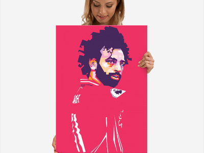Moh Salah egypt egyptian football illustration liverpool player pop art portait poster art world cup wpap