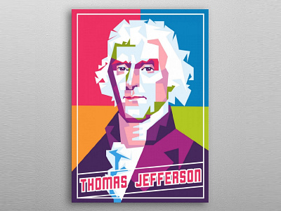Thomas Jefferson america american americana jefferson popart portait poster art president thomas thomasjefferson wpap