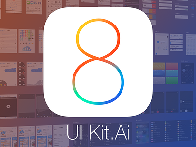 iOS 8 Vector Ui Kit (.ai) ai free freebie gui illustrator ios ios8 ipad iphone kit ui vector