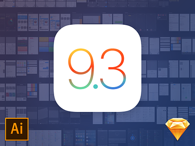 Free iOS 9.3 iPhone UI Kit for Illustrator and Sketch ai free freebie gui illustrator ios ios9 iphone kit sketch ui vector