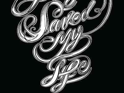 Prayers saved my life Tshirt lettering by fracturize