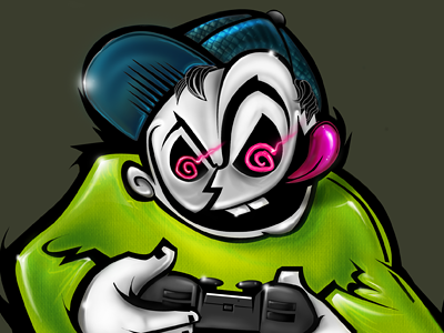 Chaos controllerd custom gaming illo logo