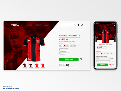 Daily UI #012 - eCommerce shop adobexd app daily ui dailyui design graphic design mobile soccer sport ui ux website