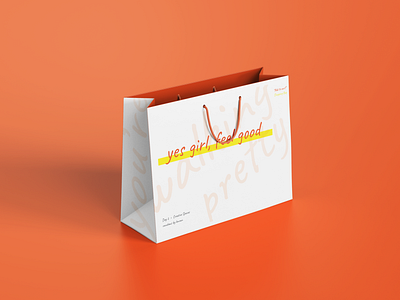 Yes girl, feel good - Shopping Bag art bag branding creative daily design challenge design fashion illustration illustrator shopping shopping bag typography