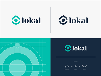 lokal logo design app logo brand identity branding food logo restaurant start up