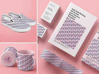 Stationery Concept for Asterium19 branding identity logo logo design mug shoes stationery