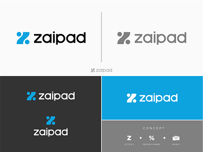 Logo Design for zaipad.com bold brand branding design financial identity investment logo simple strong