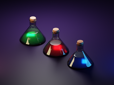 potion 3d 3dillustration blender blender 3d blender3dart blendercycles isometric isometric3d magicpotion potion witcher witcherpotion