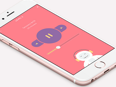 Play screen for a fun meditation app