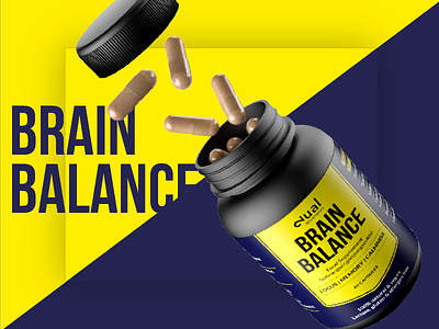 Packaging Design - Brain Balance balance brain design focus health memory mind nootropics package packaging yelloy
