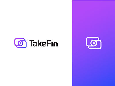 TakeFin Logo camera finance logo purple receipt