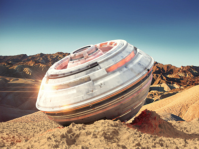 ARRIVAL 3d 3dspaceship alien c4d cinema4d desert learning spaceship spaceships ufo