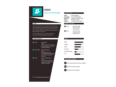 Next Generation Resume cv design resume design