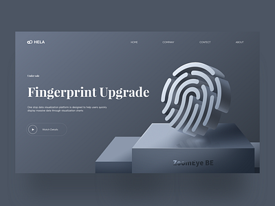 Fingerprint Upgrade 2.5D web design 2.5d c4d illustration ui ux web