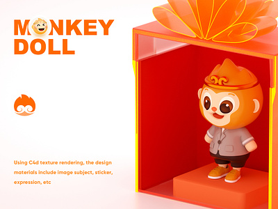 Monkey Doll IP 3D Design
