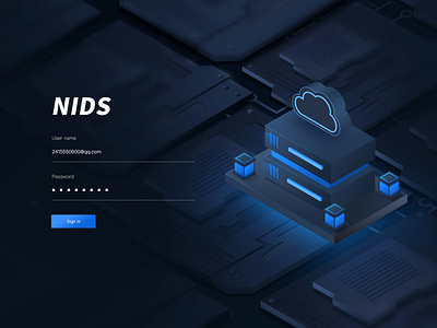 Cloud illustration ui web