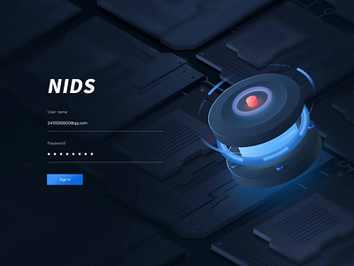 NIDS Cloud illustration ui ux web