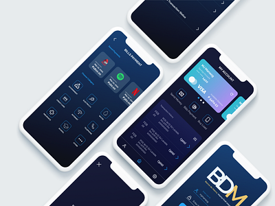 Modern Bank Mobile Design bank dark mode design mobile modern ui uiux