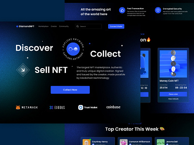 DiamondNFT - NFT Marketplace Website