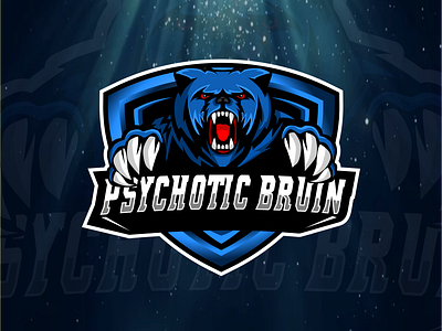 PSYCHOTIC BRUIN esports gaming gaminglogo icon illustration initials logo