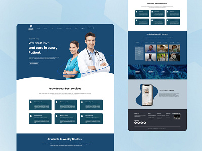 Health Medical Website branding design typography ui ux vector