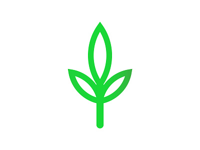Simple Leaf logo abstract brand branding color company concept design elegant leaf logo style vector