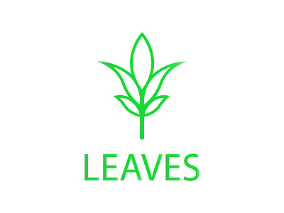 Leaves logo minimal design abstract brand business color company concept design logo style vector