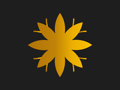 Minimal logo design golden shapes abstract brand branding color company concept design golden logo style vector