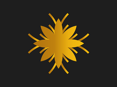 Minimal logo design golden shapes