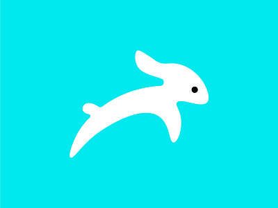 Minimal logo Bunny abstract background brand branding concept design illustration logo style vector